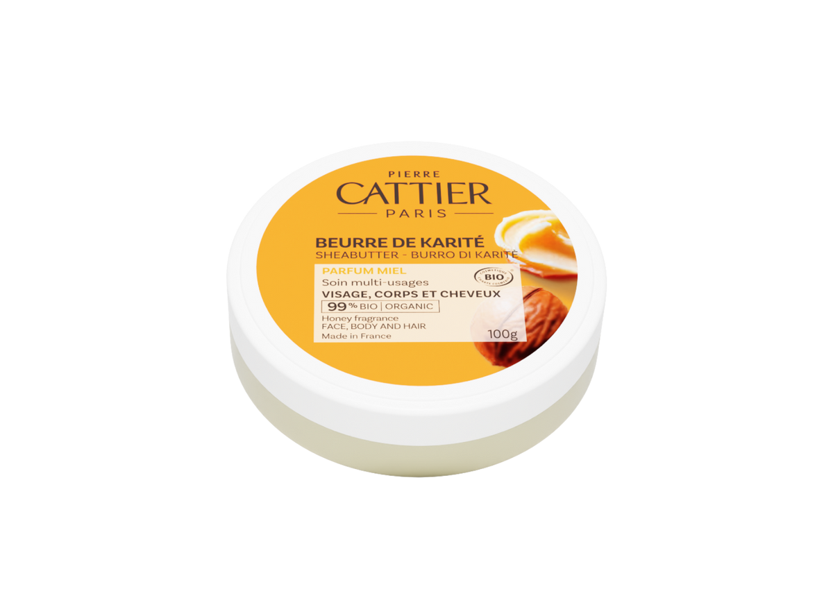 Visuel packshot Beurre de karité Miel bio Cattier 