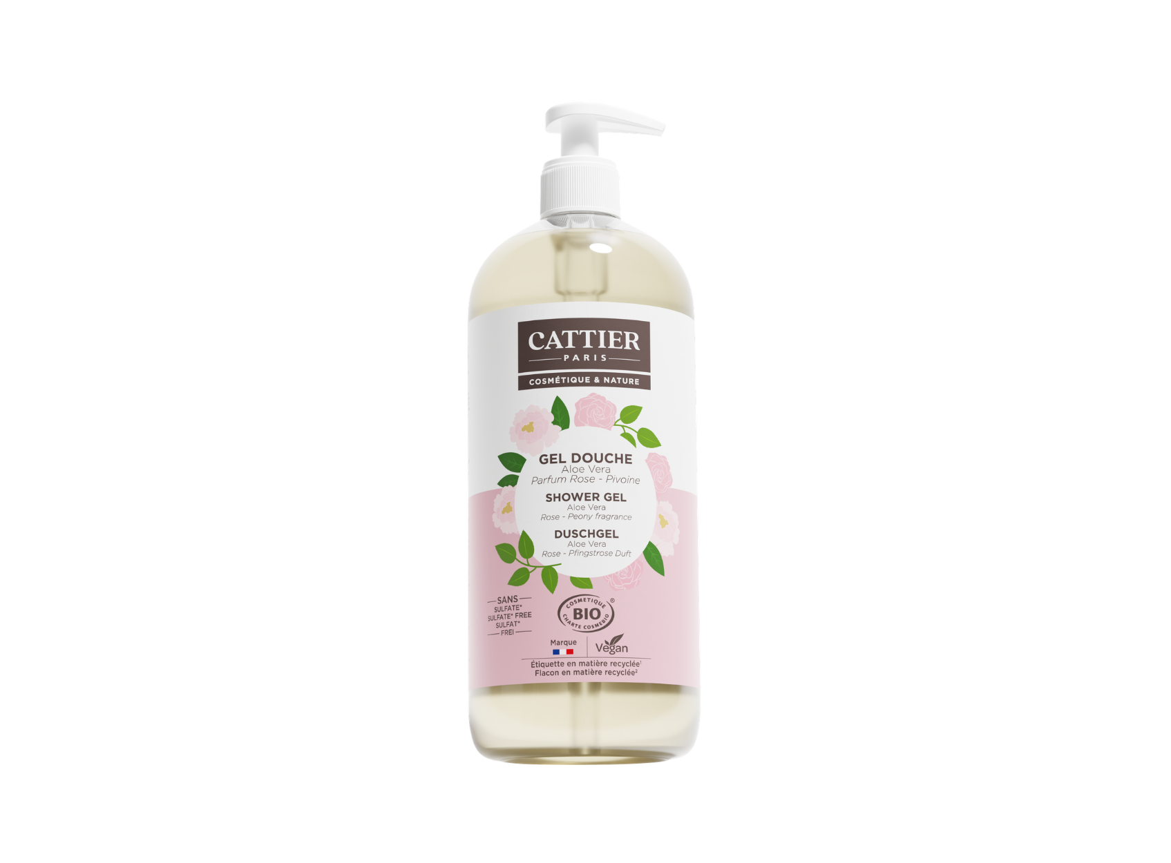 Gel douche sans sulfate - Rose Pivoine
