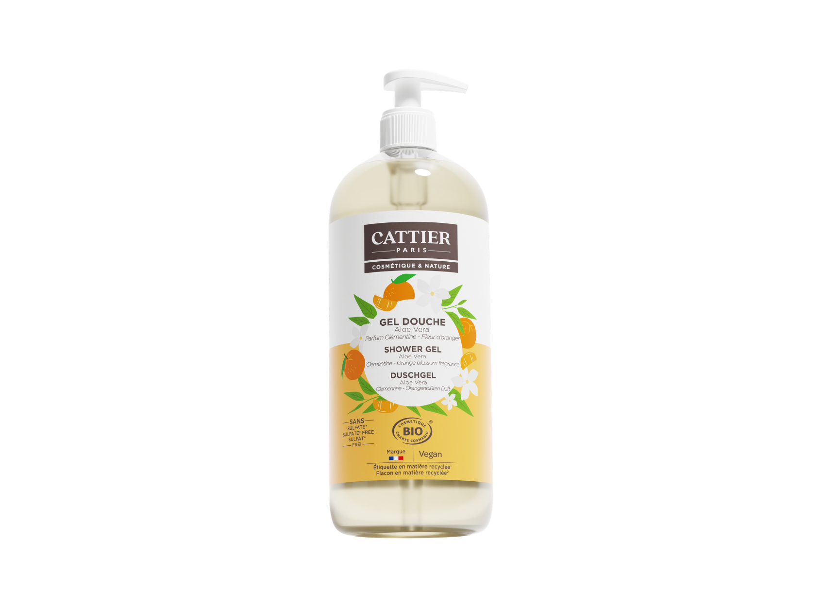Gel douche sans sulfate - Clémentine Fleur d'oranger