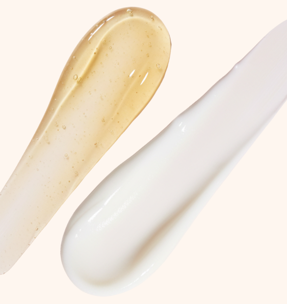 Textures du shampoing cheveux secs et du masque réparateur